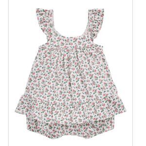 POLO Ralph Lauren Baby Girls Floral Cotton Jersey Top & Bloomer Set, Sz 18months